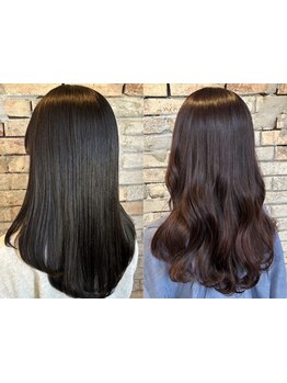 話題の髪質改善トリートメントもおすすめ！髪の芯から補修し、毛先まで潤う艶やかな美髮へ。カラー髪にも。