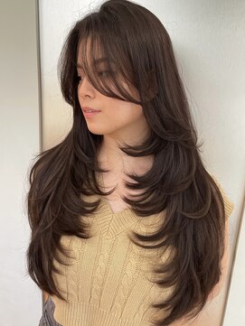 ヨロ 渋谷(YOLO) 韓国ヘアーハッシュカットレイヤーカットハイライトカラー