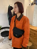  fit stand 千葉/ショートボブ/カット/パーマ/ダブルカラー/トリートメント/縮毛矯正&nbsp;イメチェン/ピンクベージュ/アンブレラカラー[千葉]