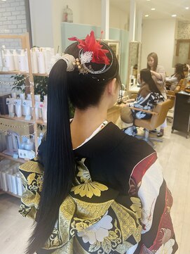 シュガー 仙台宮城野区(&Sugar) 成人式*ポニーテールアレンジ*スーパーロング