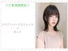 【新規】柔らか質感の美髪ストレート＋カット