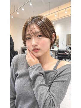 アグ ヘアー ネスト 茨木店(Agu hair nest) 大人可愛い20代30代40代丸み小顔ショートボブマッシュ