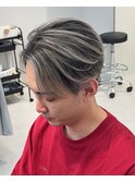 ホワイトシルバーバレイヤージュセンターパートシャドウルーツ