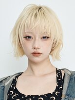サンクマーケット 渋谷(cinq MARKET) 原宿ブリーチダブルカラーハイトーンカラーハッシュボブブロンド