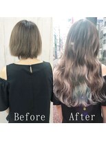 あるじゃんすー 静岡店&nbsp;グレージュ#シールエクステ#ラフウェーブ巻き#暗めカラー#静岡