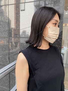 アジールヘア 赤羽駅南口店(agir hair) 重めボブパツッとライン外はねミディ20代30代40代