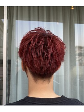 ラシンバン オム(LashinVan HOMME) アップバング×Red