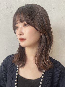 ノイ(noi) 顔周りレイヤーカットくびれヘアミルクティーベージュカラー