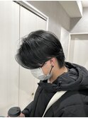メンズヘアマッシュパーマアッシュブラックカルマパーマウルフ