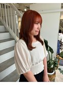 リナ ブリーチ無しのダブルカラーでオレンジ