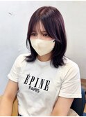 〇くびれヘア 顔まわりカット ディープラベンダー