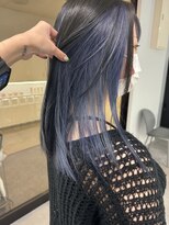 ナンバー 竪町(number+)&nbsp;20代30代大人可愛い艶感アンブレラカラーブルー