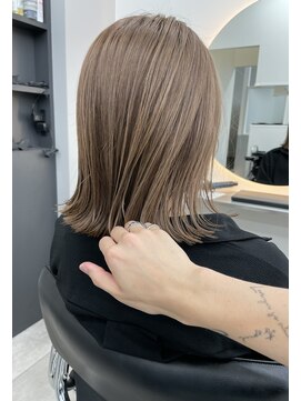 レノ 直江店(RENO) ミディアムボブ/ミルクティーベージュ@20代30代40代