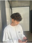 シャドウパーマハイライト波巻きスパイラル