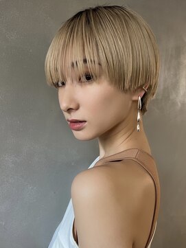 パーク(PARK) マッシュショート×ハイトーンベージュ