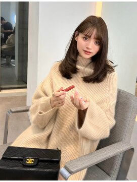 ラル 立川南口(lar) 段なしブラウン_メルティカラー似合わせカットセミロング