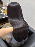 〇ラベンダーグレージュ ブリーチなし 暗髪 艶カラー