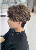 デュー 栄(DEW)&nbsp;【DEW】フェザーパーマ/メッシュ/ハイライト/センターパート