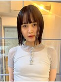 天神大名顔周りレイヤーカットミディアムボブタッセルボブ今泉