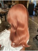 サーモンピンク　オレンジカラー　コットンオレンジ