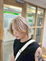 エン(eNN)&nbsp;メンズシャドールーツ・センターパート・ハイトーンカラー