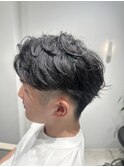 《吉田光ノ丞》センターパートパーマ/毛流れパーマ