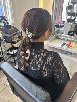 マイノリティー 石橋店(Minority) 編み下ろし　結婚式アレンジ　ヘアセット
