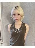 クラゲヘアー/ココアベージュ/オリーブグレー/レイヤーカット