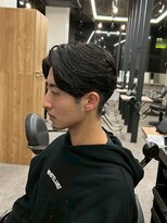 リッチブランドアンドコー(Rich Brand&Co) センターパートツイストスパイラルパーマメンズマッシュパーマ