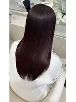アヴァンス 深井店(AVANCE.) ワインレッド×髪質改善ストレート