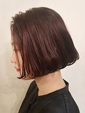 ブロック ジャポン(bloc japon) 深艶ダークレッドのモードボブ
