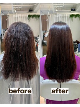 シゲ 自由が丘店(SHIGE) 毎月白髪染めしてても大丈夫/地毛風髪質改善ストレート/縮毛矯正