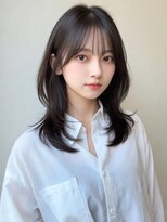 スターズレイ 本川越(STARS ray)&nbsp;ミディアムレイヤー 韓国風ヘア 顔周りレイヤー　アッシュ 20代