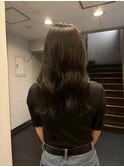 ブルーブラック×巻き髪