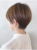 ボーイシュ ショート_Aラインボブかきあげロング_ba196394