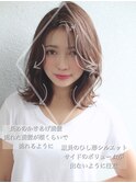 外ハネミディアム大人かわいい小顔前髪20代30代40代◎