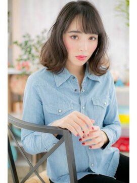 ミック 日暮里店(miq) 外ハネカール大人ガーリーくせ毛風エアリーミディa1