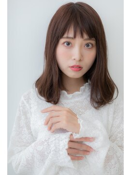 カバーヘアアンドスパ ブリス 浦和(COVER HAIR&SPA bliss) 暖色系カラー韓国風小顔切りっぱなしロブY浦和20代30代40代