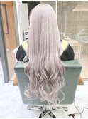 ここにしかない透明感カラー/ホワイトアッシュグレージュ ロング