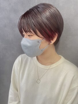 デイバイヘアーポケット(Day.by hair pocket) シンプルショート×ラズベリーインナーカラー