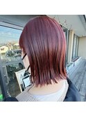 ブリーチ無しのピンクカラーボブ【1001mille】