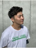 ベリーショートアップバングパーマ