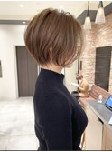 大人可愛い小顔ひし形クビレ丸み20代30代40代大人ショート(蘭)
