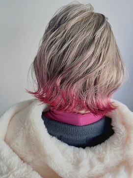 ガーデン 北花田(garden) ちょい足しレッドの裾カラー☆