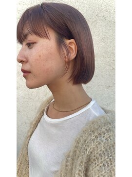 リアン(LieN) ピンクオレンジ x コンパクトボブ