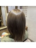 ★ミントベージュ 柔らかベージュ レイヤーボブ くびれレイヤー