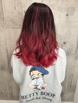 ビスポーク(BESPOKE)&nbsp;地毛残し1ブリーチレッドバレイヤージュ