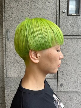 クリコ ヘアーデザイン(CLICQUOT hair design) ショートマッシュ×ネオングリーン