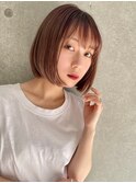 イメチェン/似合わせカット/フルバング/レッドブラウン/新宿