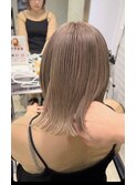 福岡 ブリーチ ベージュ グレージュ ダブルカラー ハイライト